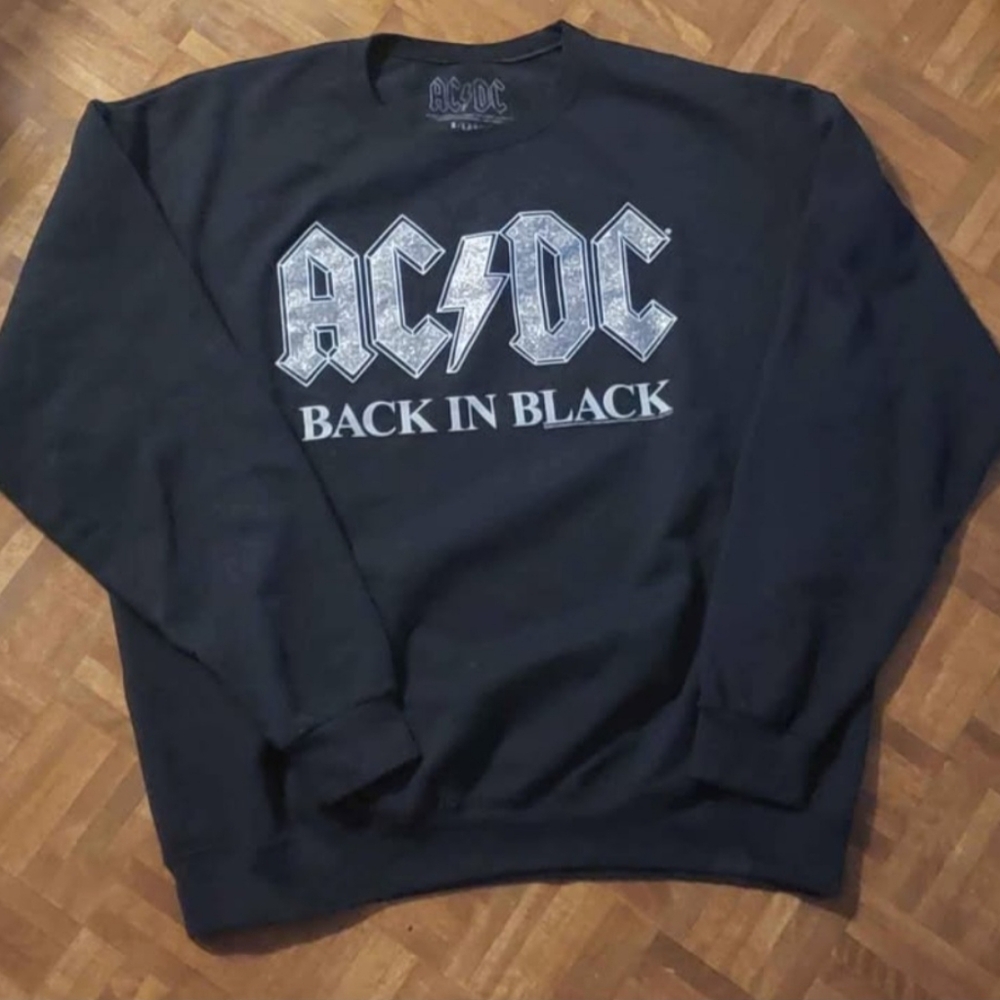 Both for $50 - Lot of 2 Ac/Dc Back in Black Sweathshirts with hoodie